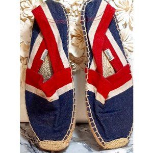 SOLUDOS RED WHITE AND BLUE ESPADRILLES SIZE 8